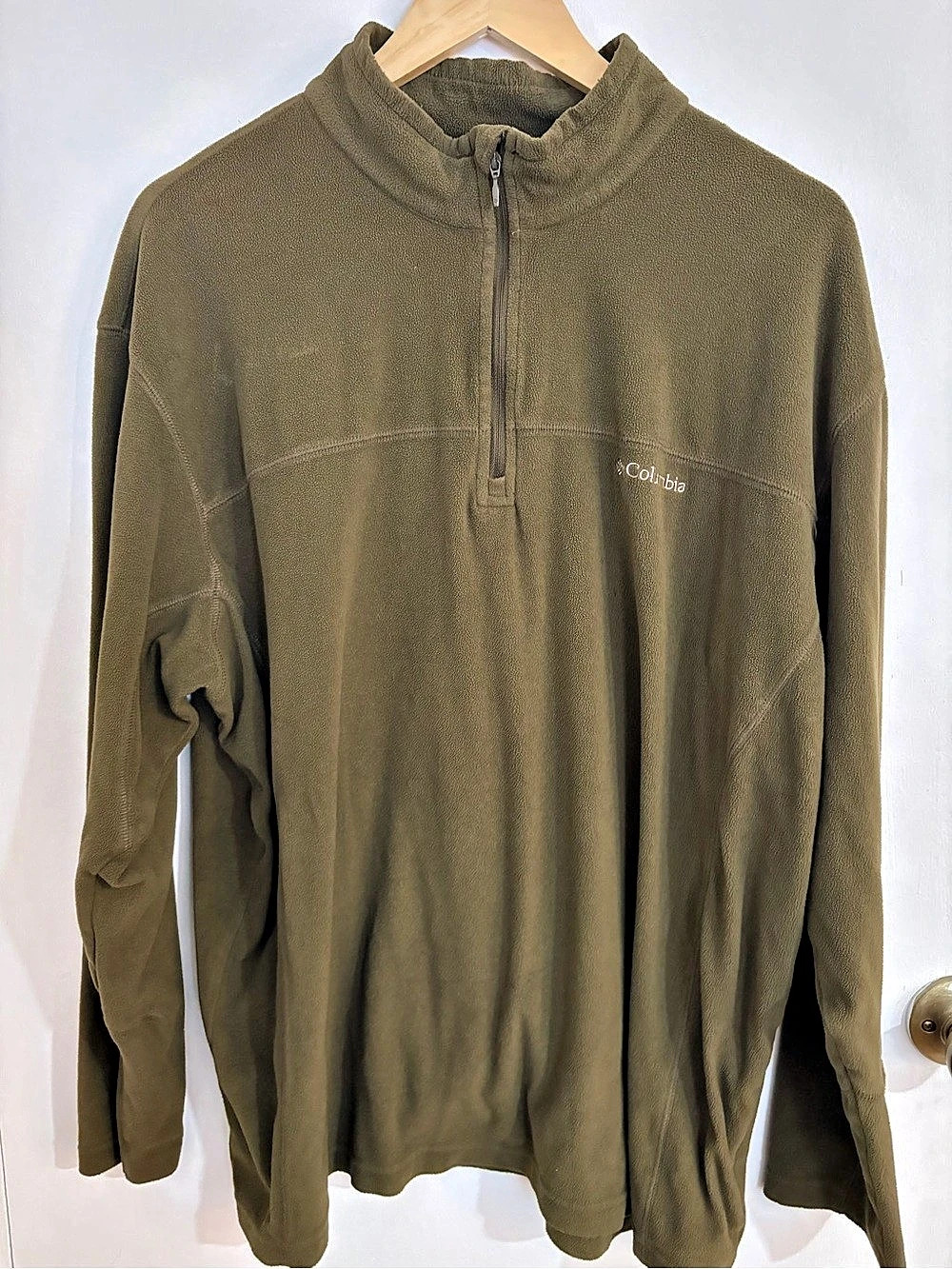 Columbia Men's Quarter-Zip Fleece Pullover Olive XXL